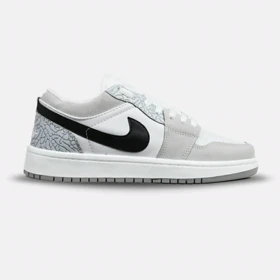کفش جردن 1 سفید طوسی طرح Jordan 1 Low