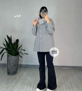 مانتو راه راه سنجاقک(ایراد دار)