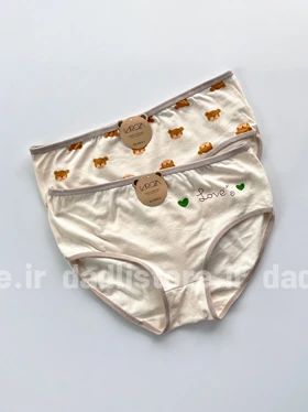 شورت اسلیپ نخ پنبه عروسکی طرح خرس