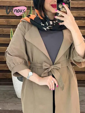 مانتو لینن آستین باله