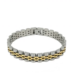 دستبند رولکس مردانه و زنانه دو رنگ طلایی نقره ای Rolex bracelet Silvergold
