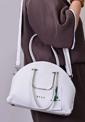 کیف دستی دوشی زنانه مدل آسمان بنو BENO کد 3255 (سفید)