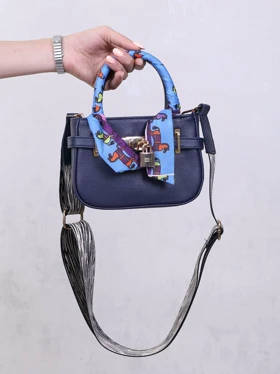 کیف دستی/دوشی زنانه مدل هرمس کد EB930 (سرمه ای)