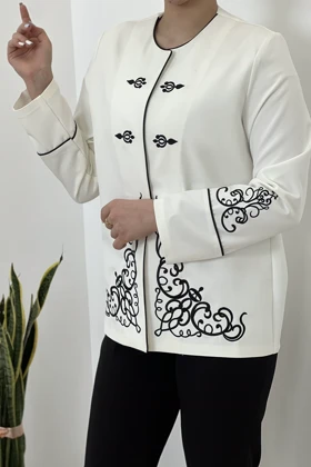 کت کرپ گلدوزی