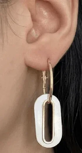 گوشواره زنانه حلقهای سه تیکه
