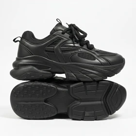 کفش کتانی فشن تمام مشکی کد 295002