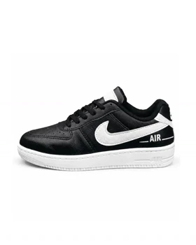 کفش کتانی مردانه زنانه و بزرگ پا مدل ایرفورس مشکی سفید Nike Air Force