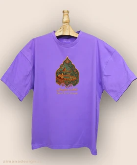 تیشرت لش مردانه و زنانه طرح تخت سلمیان تلفیق با هنر فرش ایرانی