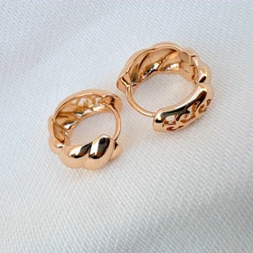 گوشواره حلقه‌ای بافت پیچی ژوپینگ