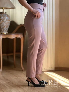 شلوار کرپ کمربند پهن قد 97