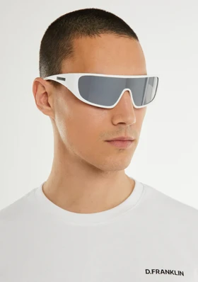 عینک آفتابی دی فرانکلین مدل D.franklin Nell Matt White / Silver Revo