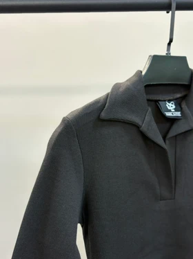 کراپ یقه دار استین بلند 1698 (قهوه ای)