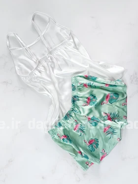 لباس خواب تاپ و شورتک طرح فلامینگو