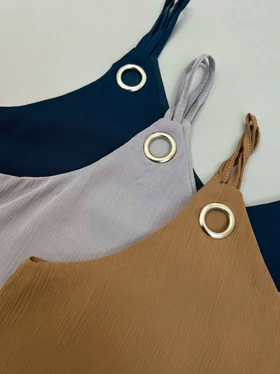 تاپ حریر کریشه حلقه‌ای کد 3509