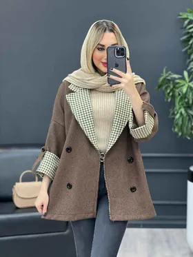 پالتو ترکیبی چهارخونه