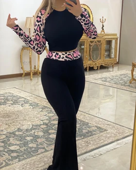 ست کراپ شلوار طرح‌دار