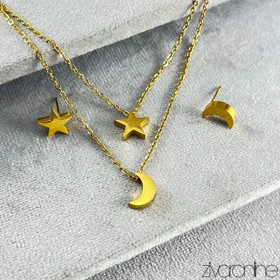 نیم ست دو لاین ماه و ستاره 10133