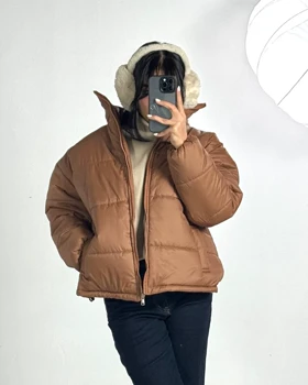 کاپشن یقه ایستاده کد 130078