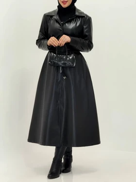 3692-پالتو چرم ژاکلین