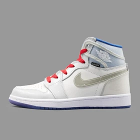 نایکی جردن 1 زوم سفید آبی ساق‌دار Nike Air Jordan 1 Retro High Zoom White Racer Blue