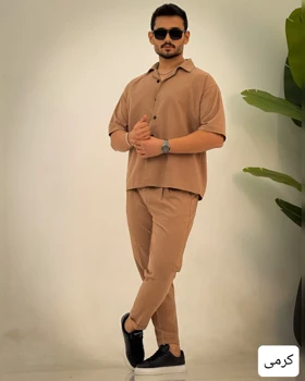 پیراهن لینن استین کوتاه_کد4385