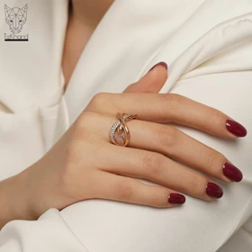 انگشتر بی نهایت نگین‌دار ژوپینگ