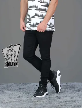 شلوار جین مشکی ساده