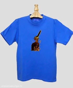 تیشرت مردانه و زنانه انیمه طرح مرد اره ای کد 624