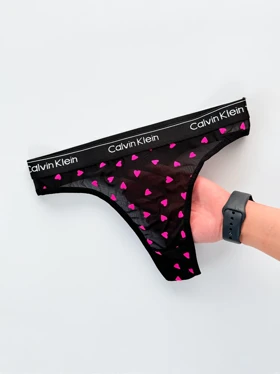 شورت بکلس زنانه گیپور طرح قلب نوشته Calvin klein