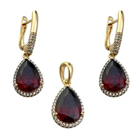 نیم ست زنانه ژوپینگ طرح جواهری با نگین اشکی