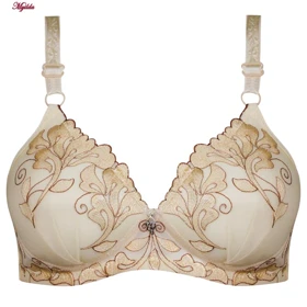 سوتین زنانه بدون فنر رنگ کرم مدل 5269-A19