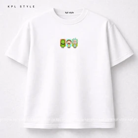 تیشرت باکسی 100٪ پنبه با چاپ مینیمال | کد 1304