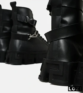 بوت مردانه مشکی VERSACE