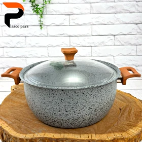 قابلمه 28 ونیز دسته چوبی درب پیرکس طوسی هاناتک