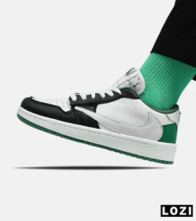 کفش کتانی مردانه سفید مشکی سبز NIKE travis scott