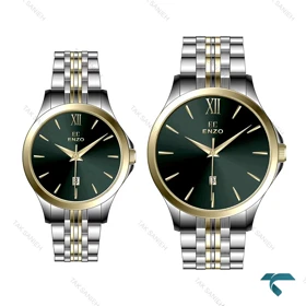 ساعت ست عروس دامادی انزو EC-612TSS دورنگ طلایی Enzo-8102-S