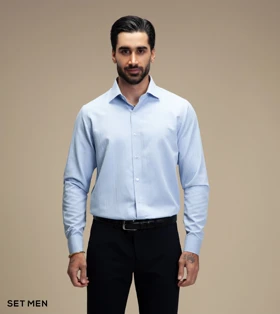 پیراهن مردانه آستین بلند طرح جناغی