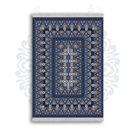 *جدید* فرشینه از جنس پارچه شانل مخمل ترک طرح فانتزی برند دفه کد 212