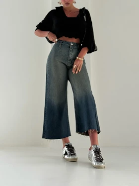 شلوار جین WIDE CROP