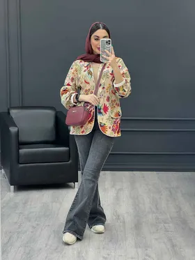 مانتو کوک دوزی گل‌دار