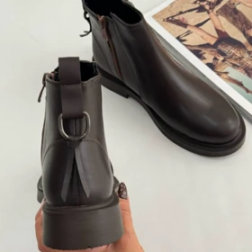 نیم بوت کلاسیک زنانه 1905 (قهوه ای حلقه)