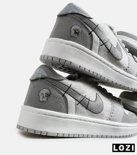 کفش کتانی مردانه و زنانه طوسی خاکستری نایک NIKE jordan 1