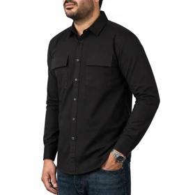 پیراهن آستین بلند کتان مردانه مدل 6204914