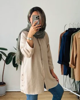 مانتو بغل دگمه طناز 1