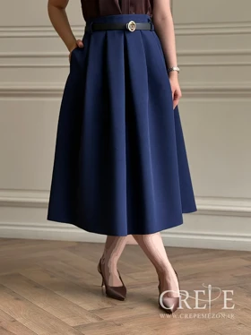 دامن پیله دار کمربنددار قد 84