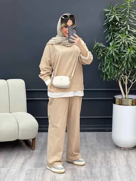 مانتو شلوار جلو بسته یقه دار