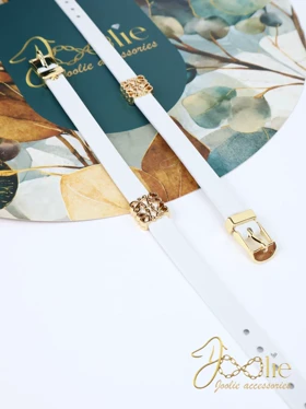 دستبند زنانه چرمی LOEWE کد B2266 (سفید)