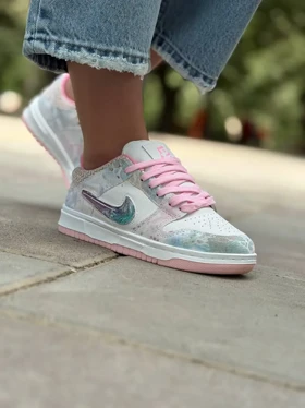 کتانی زنانه دراگون طوسی صورتی