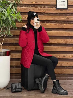 کاپشن گلدونی تک جیب