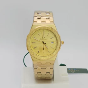 ساعت مچی مردانه فیترون Fitron 6040M با موتور کوارتز ژاپن و تاریخ دار (طلایی)